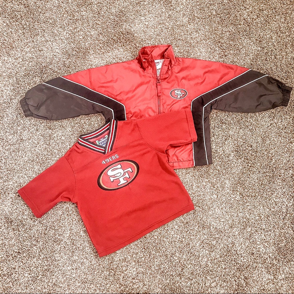 Toddlers 49ers Jersey & Windbreaker